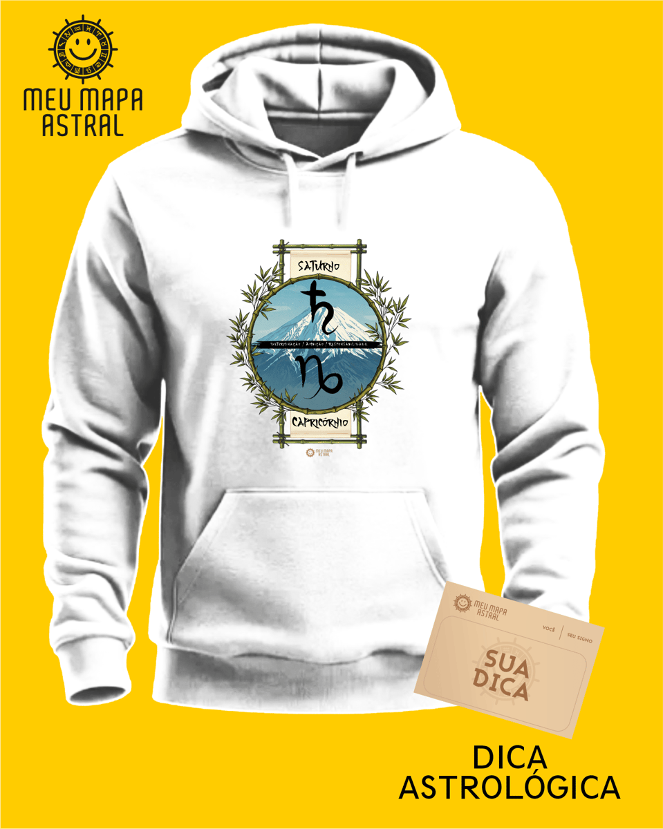 Nome do produto: Moletom Capricórnio/Saturno Ilustrado