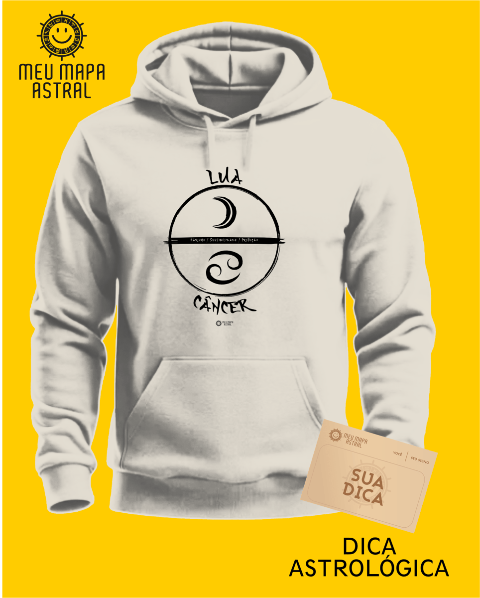 Nome do produto: Moletom Câncer/Lua Gráfico