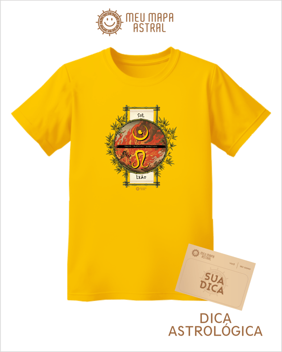 Camiseta Leão/Sol Ilustrada