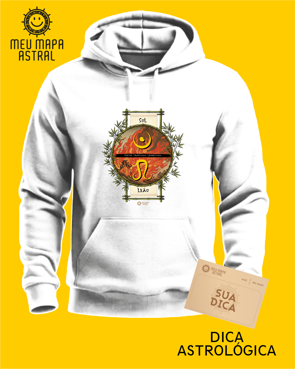 Nome do produto: Moletom Leão/Sol Ilustrado