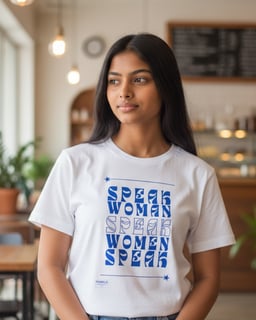 T-Shirt Prime - SPEAK WOMAN, SPEAK - Azul