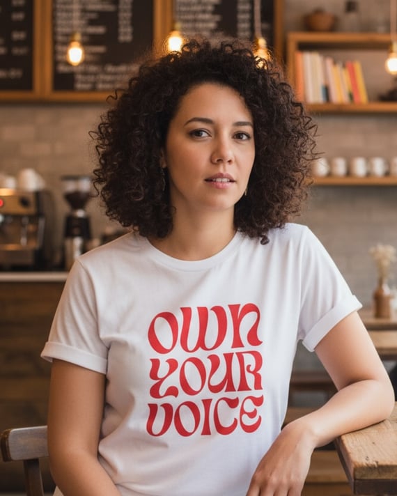 T-Shirt Prime - OWN YOUR VOICE - Vermelha