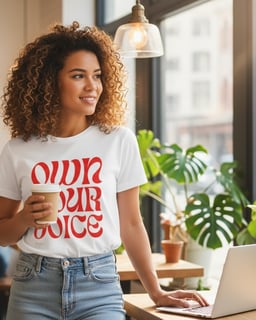 Nome do produtoT-Shirt Prime - OWN YOUR VOICE - Vermelha