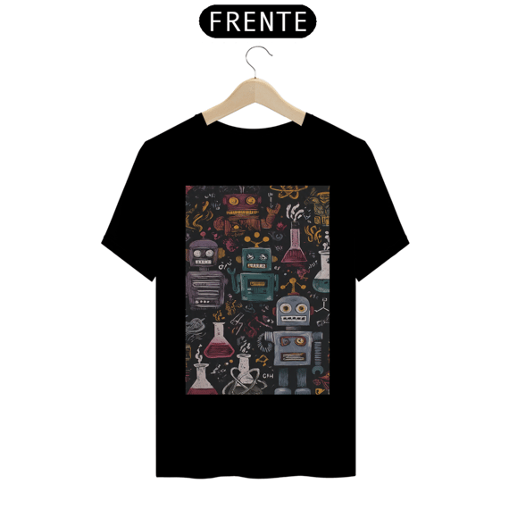 Camiseta Nerd Robôs Retrô