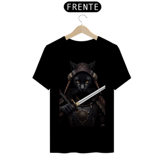 Nome do produto Camiseta Branca Yterbiun – Saga dos Felinos Guerreiros