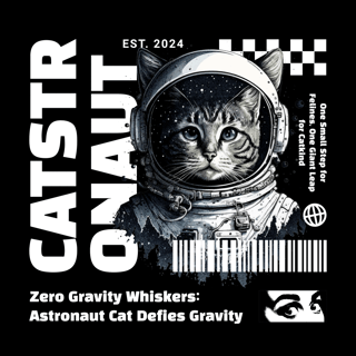 Nome do produto Camiseta Preta Gato Astronauta!