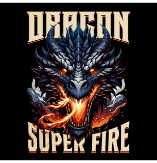 Camiseta Preta Dragão!