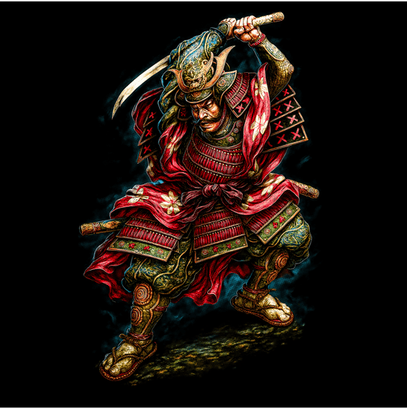 Camiseta Preta Guerreiro Samurai!