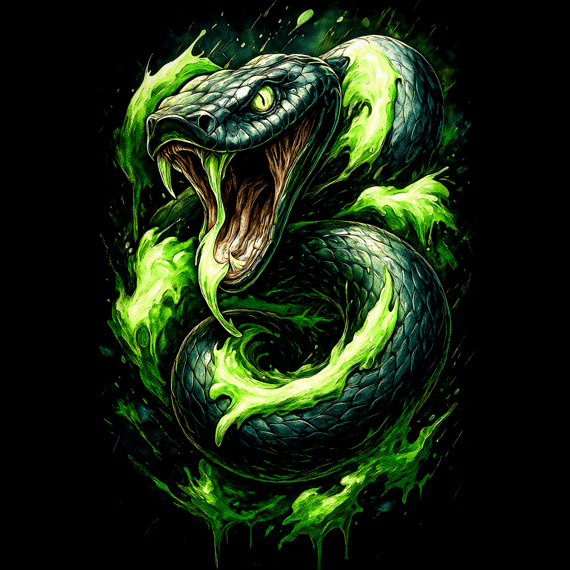 Camiseta Preta Serpente!