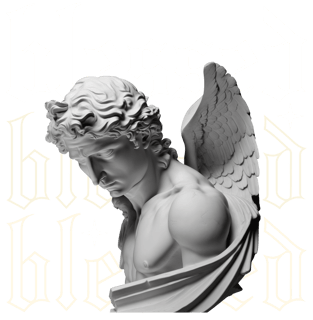 Nome do produto Camiseta Preta Blessed Estátua Grega - 100% Algodão