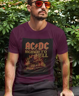 Nome do produto Camiseta AC/DC - Highway to Hell: A Fúria do Rock na Estrada