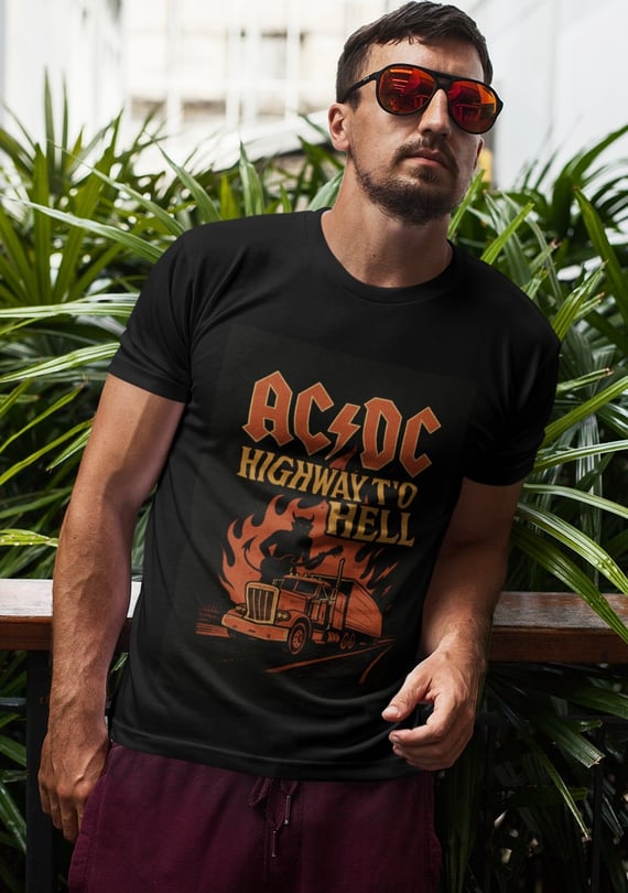 Camiseta AC/DC - Highway to Hell: A Fúria do Rock na Estrada