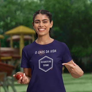 Nome do produto Camiseta “Caos Ajustado no Tatame” – Jiu-Jitsu 柔術