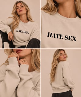 Nome do produto MOLETOM FECHADO - HATE SEX 