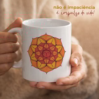Caneca Mandala Signo de Áries - 