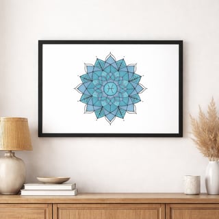 Pôster Mandala Signo de Peixes - Paisagem