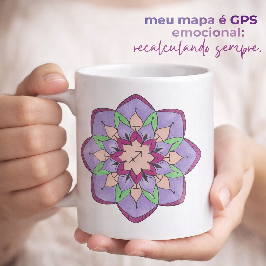 Caneca Mandala Signo de Sagitário - 