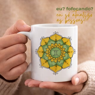 Nome do produto Caneca Mandala Signo de Gêmeos - 