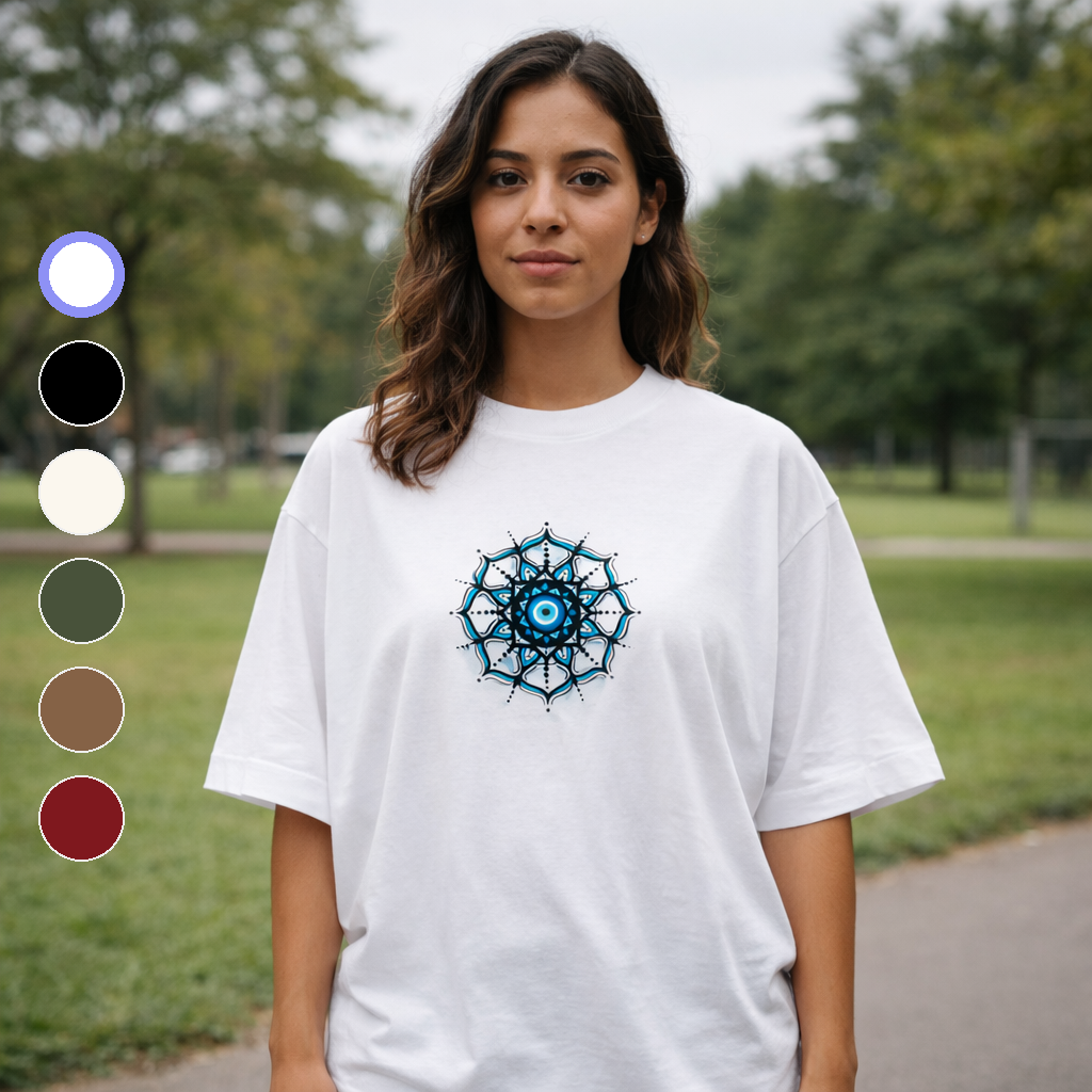 Nome do produto: Camiseta Oversized Olho Grego – \