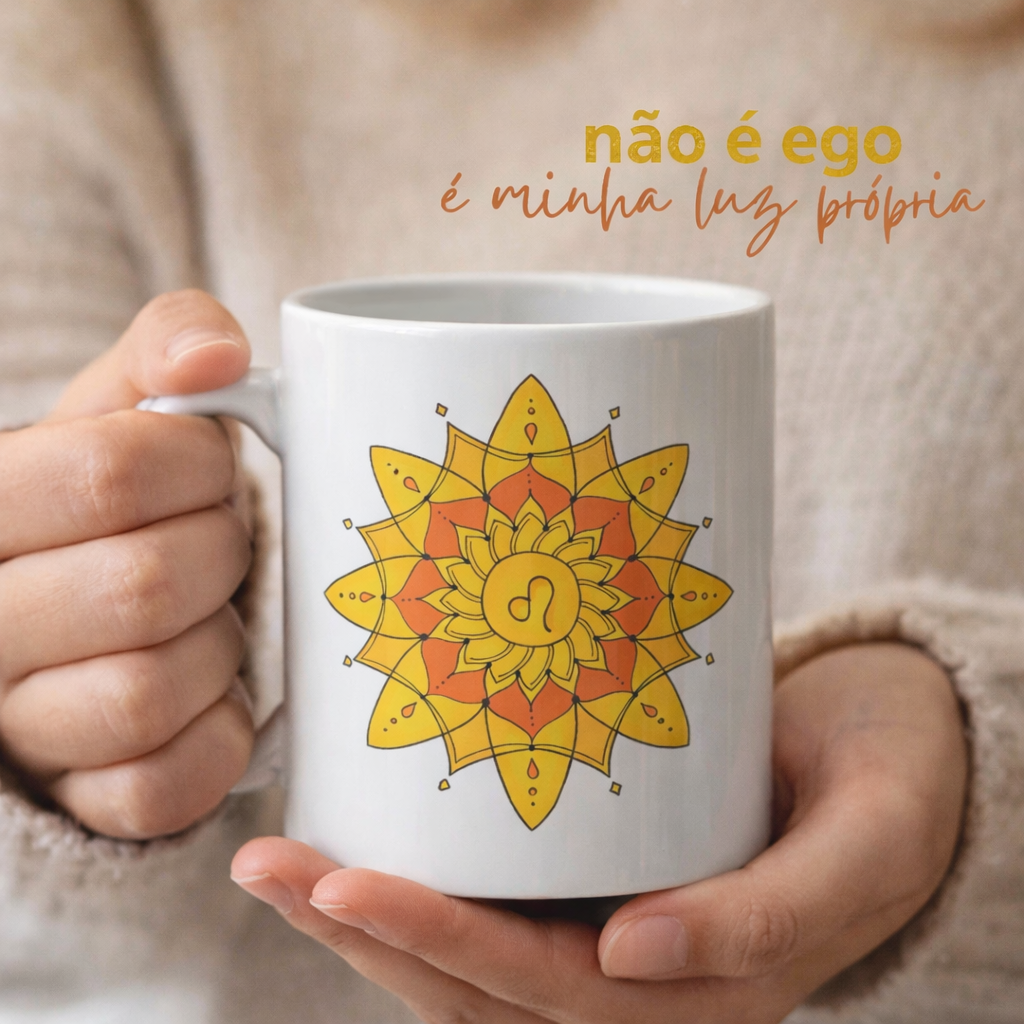 Nome do produto: Caneca Mandala Leão - \
