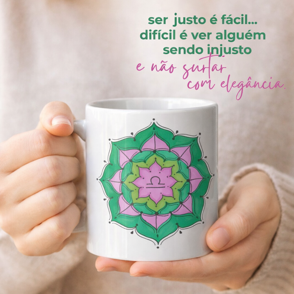 Caneca Mandala Signo de Libra - 