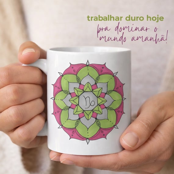 Caneca Mandala Signo de Capricórnio - 