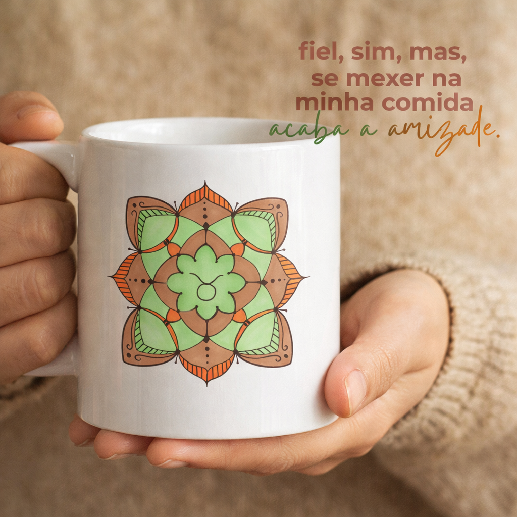 Nome do produto: Caneca Mandala Signo de Touro - \