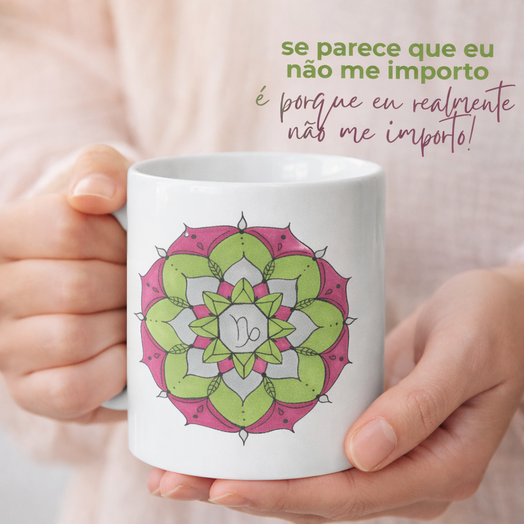 Nome do produto: Caneca Mandala Signo de Capricórnio - \