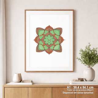 Pôster Mandala Signo de Touro - Retrato