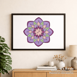 Pôster Mandala Signo de Sagitário - Paisagem