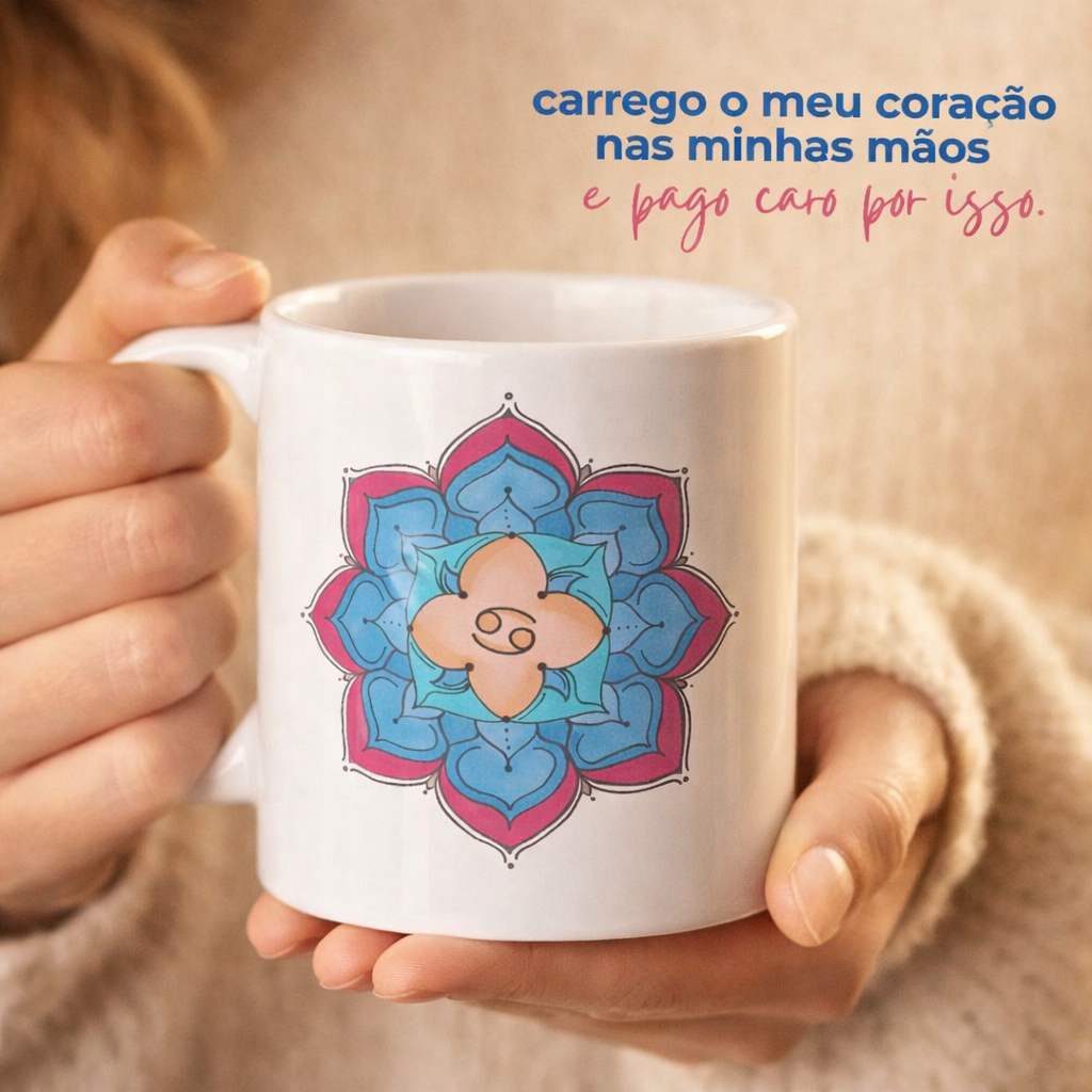 Nome do produto: Caneca Mandala Signo de Câncer - \