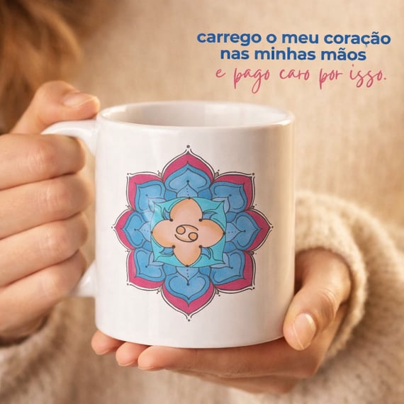 Caneca Mandala Signo de Câncer - 