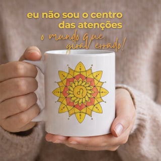 Caneca Mandala Signo de Leão - 