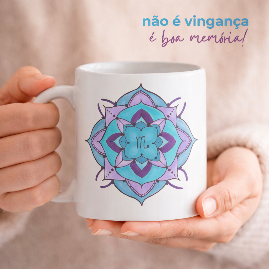 Nome do produto: Caneca Mandala Signo de Escorpião - \