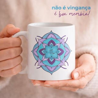 Caneca Mandala Signo de Escorpião - 