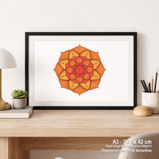 Pôster Mandala Signo de Áries - Paisagem