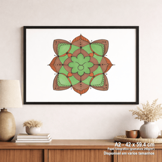 Pôster Mandala Signo de Touro - Paisagem