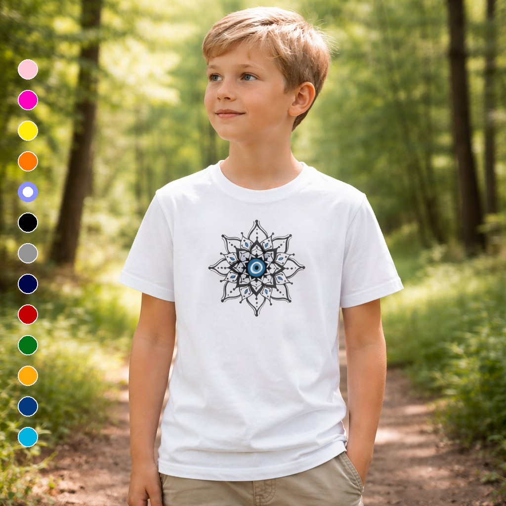 Nome do produto: Camiseta Clássica Infantil Olho Grego – \