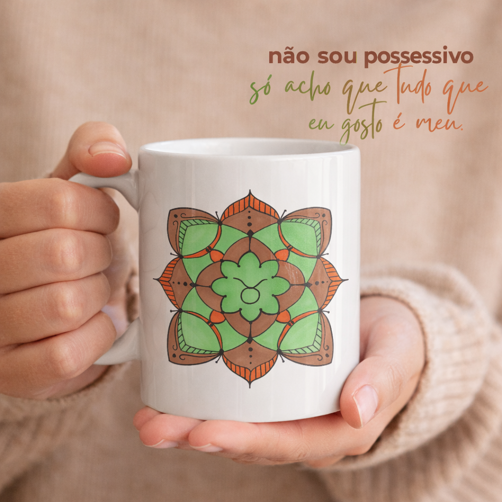 Nome do produto: Caneca Mandala Signo de Touro - \