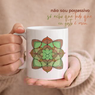 Caneca Mandala Signo de Touro - 