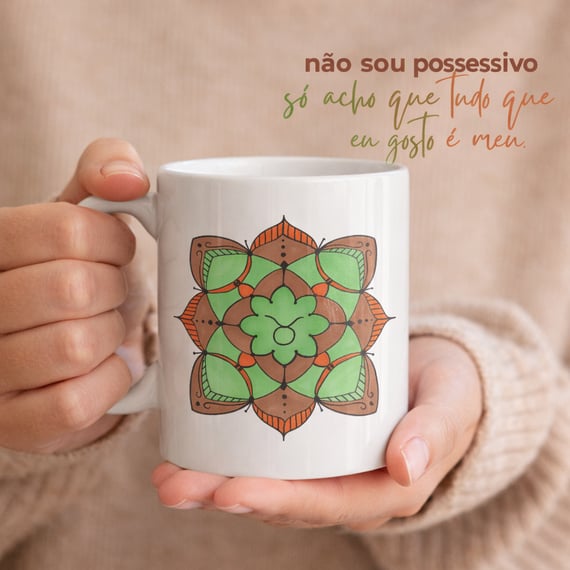 Caneca Mandala Signo de Touro - 