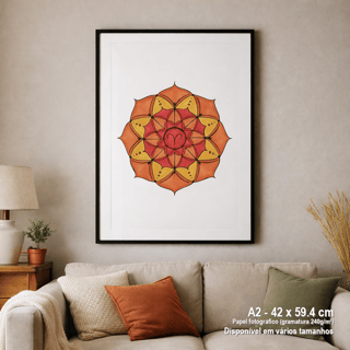 Nome do produto Pôster Mandala Signo de Áries - Retrato