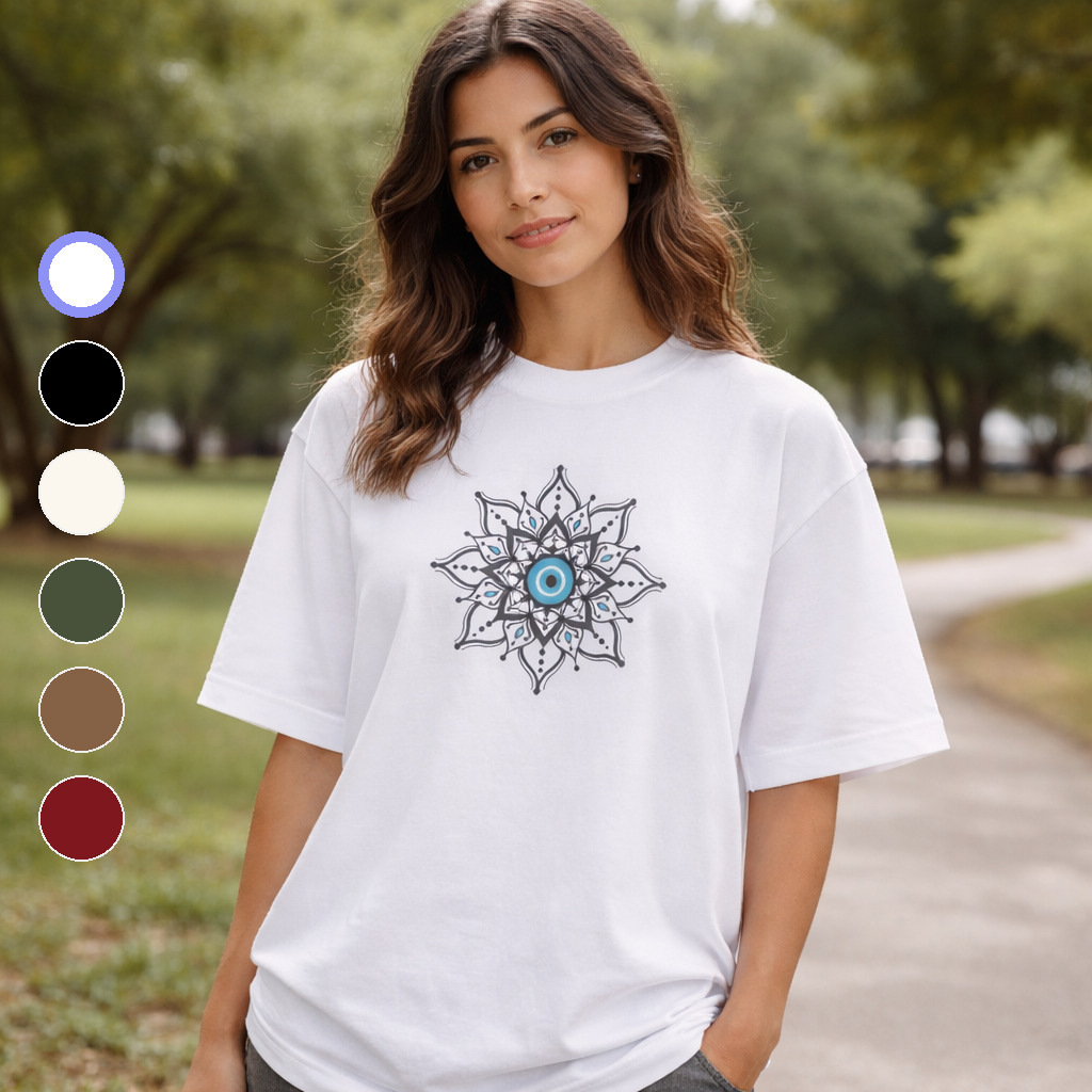 Nome do produto: Camiseta Oversized Olho Grego – \