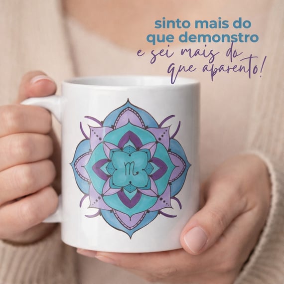 Caneca Mandala Signo de Escorpião - 