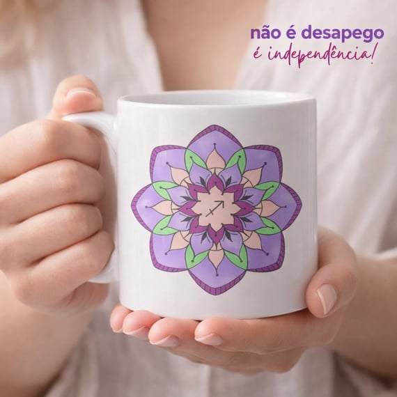 Caneca Mandala Signo de Sagitário - 