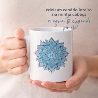 Nome do produto Caneca Mandala Signo de Peixes - 