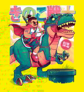 Nome do produto Mushroom Warrior & Dinosaur