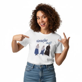 Camiseta Baby Long “Vocação Oh Oh” – Alegria, Fé