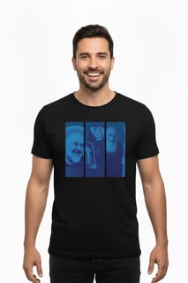 Camiseta Coleção Todos os Santos – Padre Pio, Santa Faustina e São Bento | Fé, Proteção e Devoção