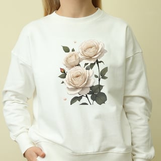 Nome do produto Moleton Rosas Branca